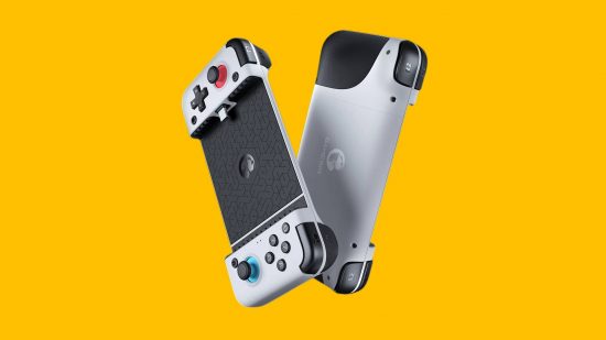 Android controllers: a Gamesir x2 android controller is pictured against a yellow background